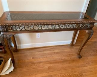 #107	as is leg sofa table with q/A legs 55x23x34	 $75.00 
