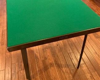 #124	Martini & Rossi Game Table w/green felt Top w/foldable legs - 32x32x29	 $50.00 
