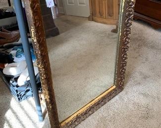 #125	Rectangle Heavy Wood Mirror - As is - 30x22	 $25.00 
