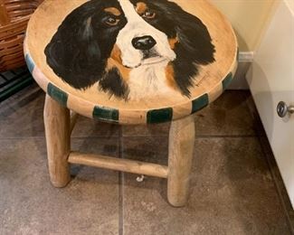 #136	Wooden Painted Dog Stool 	 $25.00 
