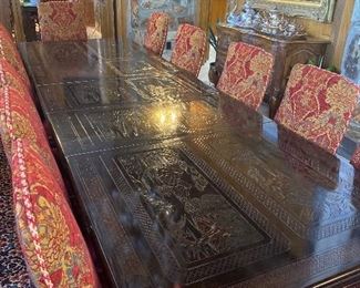 John Widdecomb vintage dining table that can seat 12