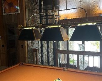 Pool table & light 