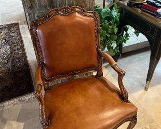 leather French chair