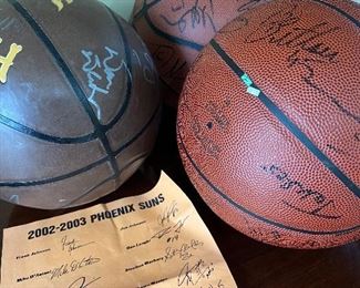 Phx suns autographed balls