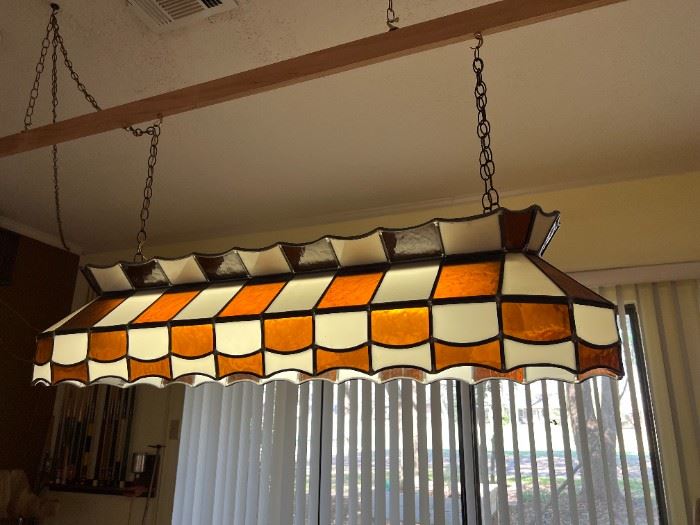 Stained Glass Game Room / Bar Light Fixture