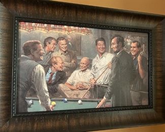 Callin' The Blue: Republican Presidents Playing Pool by Andy Thomas