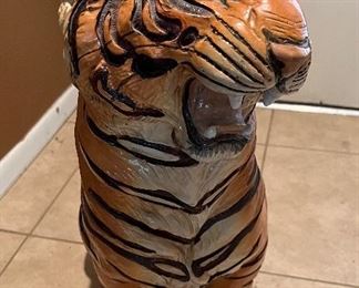 Large Mid-Century Tiger Statue