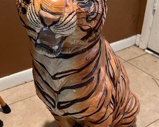 Large Mid-Century Tiger Statue
