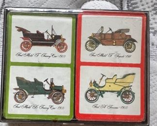 Vintage CONGRESS Dual Pack playing cards: FORD Model cars 1960s