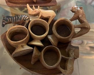 African Hand-carved Napkin Rings