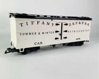 L.G.B. G Scale Tiffany D.S.P. & P.R.R. Refrigerator Car #4074