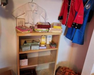 DANISH MODERN CABINET AND KIDS VINTAGE CLOTHING