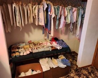 VINTAGE KIDS CLOTHING AND LINENS, KIDS SHOES ECT
