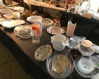 ASSORTED PIECES, TANG PITCHERS WITH LIDS