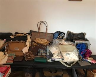 ARMOIRE, NIGHT STAND, LAMPS, LUGGAGE,VINTAGE LUGGAGE, AVON COLLECTABLES, BEDDING, BLANKETS, BILFOLDS, HUNTING BAGS, PURSES, PARFUME, DRESSER AND MIRROR, FLOWERS, CROCHET AFGAHN, SHELF KNIVES, PEABODY ITEMS