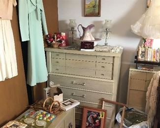 RAYMOND LOEWY DANISH MODERN  FOR MENGEL FURNITURE.  LOUISVILLE KENTUCKY, FULL SIZE BED  HIGHBOY DRESSER CHEST, CEDAR CHEST, DRESSER AND MIRROR