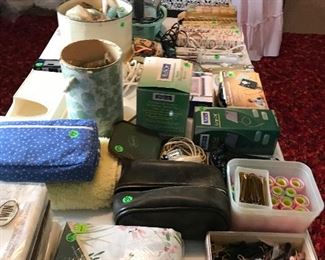 VINTAGE HAIR ACCESSORIES, WIGS, PERM RODS SLIPS, STOCKINGS, ROLLERS ECT