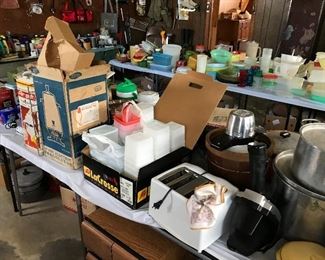 CANNING, ICE CREAM MAKER COFFEE POT, CANNING, FREEZER CONTAINERS, SKILLITS, PUMP POTS, GEORGE FOREMAN, 