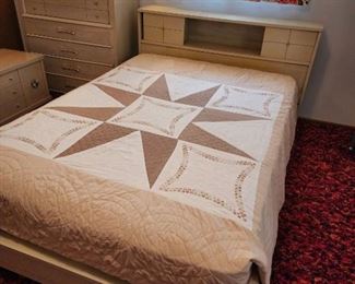 RAYMOND LOEWY DANISH MODERN  FOR MENGEL FURNITURE.  LOUISVILLE KENTUCKY, FULL SIZE BED  HIGHBOY DRESSER CHEST, CEDAR CHEST, DRESSER AND MIRROR, 