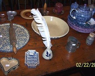 More spongeware, pottery, etc...