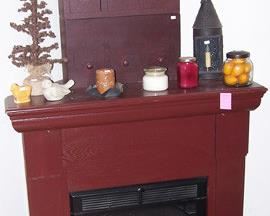 Electric fireplace (needs work), rocking horse, etc...