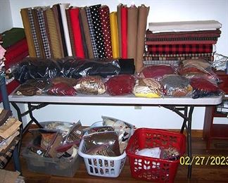 Bolts and bags of material