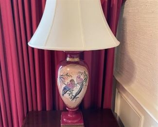 Dominie Collection - Hand Painted in Glaze Lamp with Brass Base