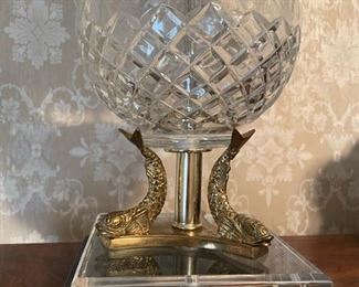Crystal & Brass Lamp