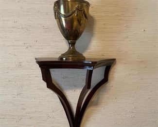 Wall Sconce & Brass Urn