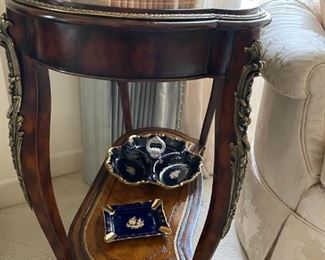Antique 19th Century French Louis XV Marquetry & Ormolu Side Table by Maitland Smith