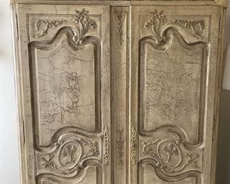 Painted French Style Armoire/Cabinet