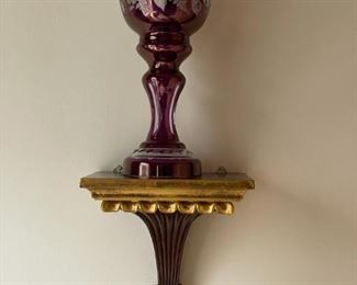 Sconce & Crystal Vase