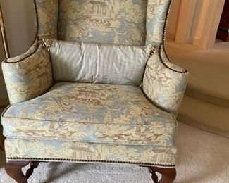 Beautifully Upholstered Wingback Chair