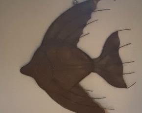 Fish wall art purchased from Brimfield