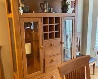 . . . gorgeous piece used as you choose -- looks like built in wine rack, display cabinets, storage, and great display shelf on top -- love this piece