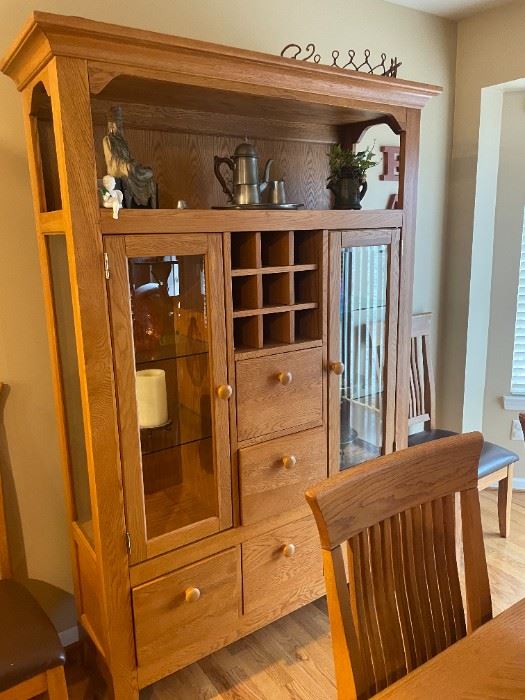. . . gorgeous piece used as you choose -- looks like built in wine rack, display cabinets, storage, and great display shelf on top -- love this piece