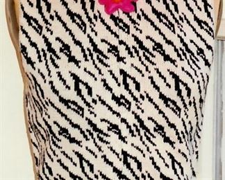Zebra Vest with Floral Zip Pull