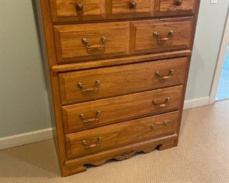. . . beautiful oak chest of drawers manufactured by Basset