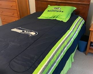 . . . full-size Seattle Seahawk bedding