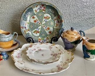 Dishware Pieces - Theodore Haviland Limoges, Japan Lusterware,  Salt And Pepper, Cream And Sugar, And More
