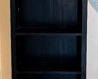 69 Inch Hand Painted Black Bookshelf With Bottom Drawer