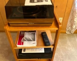 Living Room - rolling cart with office supplies 