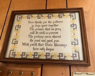 Needlepoint framed