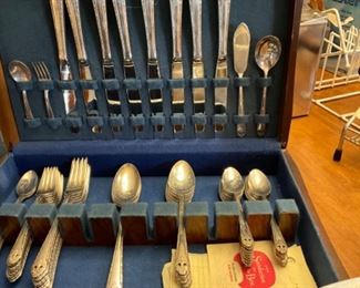 Vintage set of silverware in original box with 1948 original paperwork 