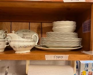 Kitchen items including 54 pc set of China “Dorset” by Royal Doulton