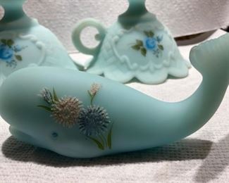 Fenton whale - hand painted