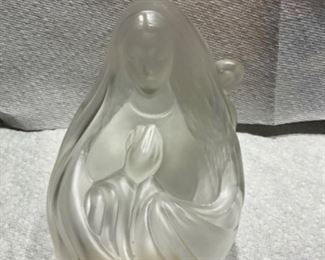 Fenton Madonna in satin glass fairy light - no candle holder 