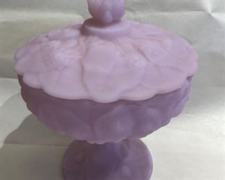 Fenton - rare color - stand candy dish with lid