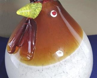 Blown Glass Fat Chicken