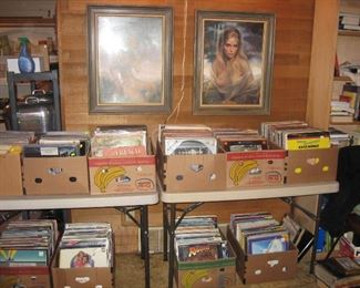 Living Room:  Records-LP's--Appox. 600 Laser Disc Movies